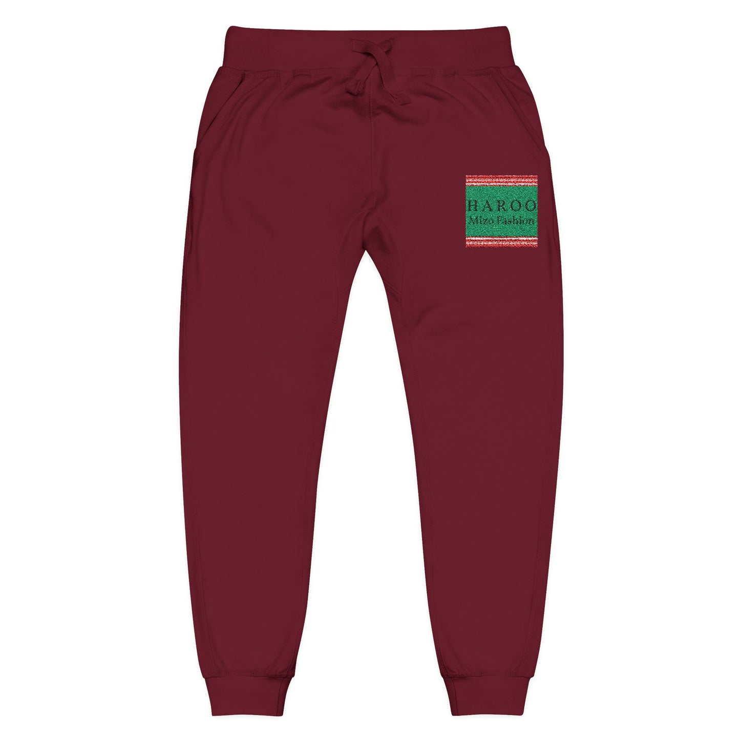 HAROO Embroidered Fleece Sweatpants
